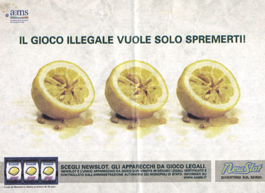 Non farti spremere dai giochi illegali.