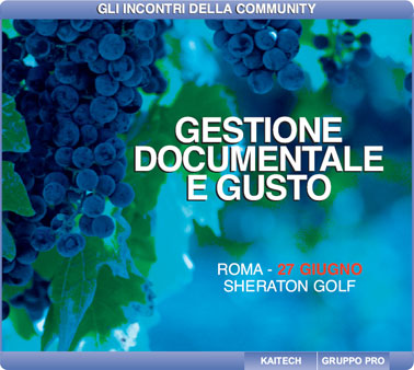 Incontri della Community: la Gestione Documentale a Roma.
